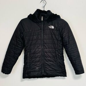 The North FaceGirls’ Reversible Shasta Full-Zip Jacket Black Size 7/8